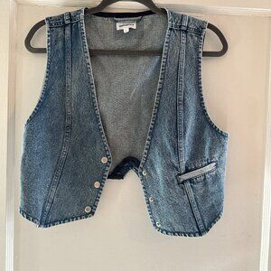 Superdown Cropped Denim Vest